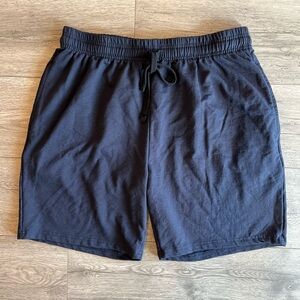 Real Essentials Men’s Drawstring Casual Sweat Shorts with Pockets Navy Blue XL